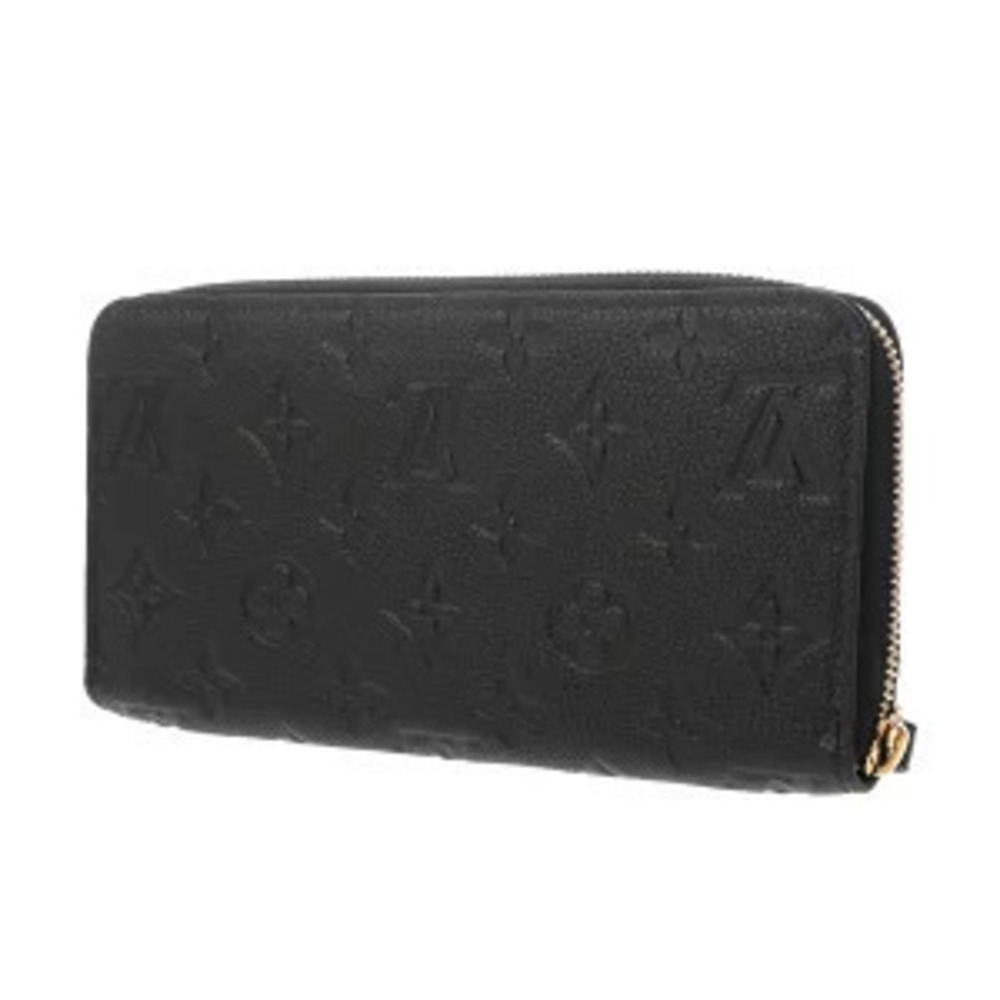 Louis Vuitton Wallet Black Empreinte Zippy Monogram Long Leather Noir Black